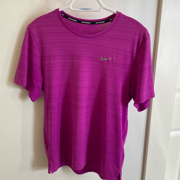 Nike Dri-FIT Miler T-Shirt, Vivid PURPLE, Running and Training - Mens Small - Picture 2 of 5
